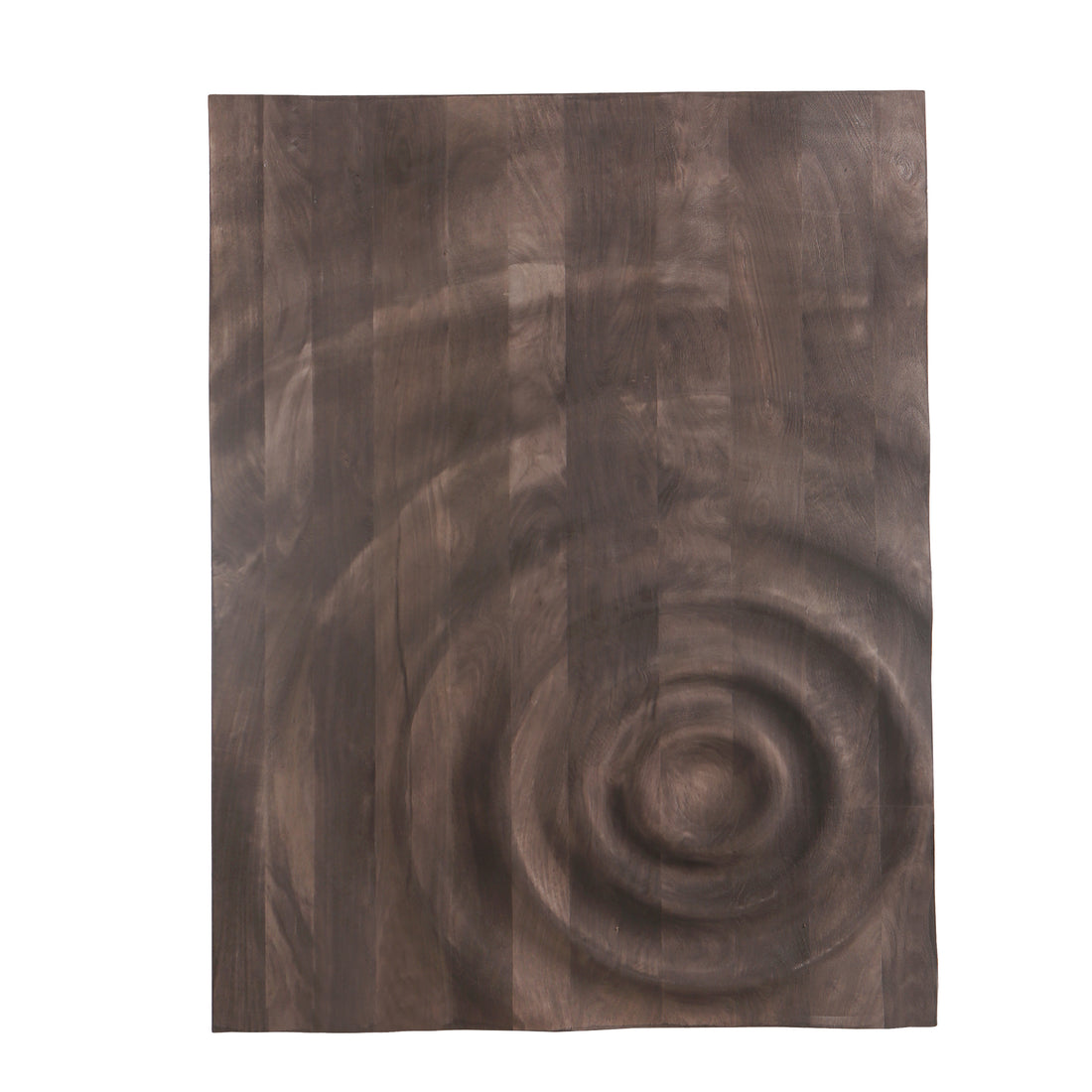 Panneau mural circulaire Mattin Brown en bois de manguier, rect PTMD