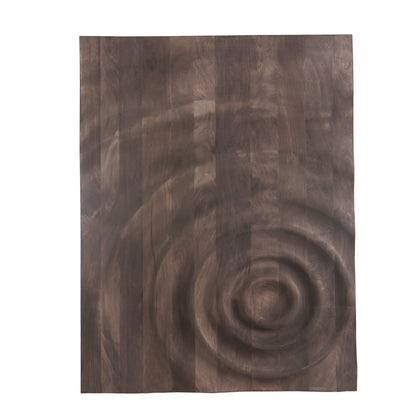 Panneau mural circulaire Mattin Brown en bois de manguier, rect PTMD