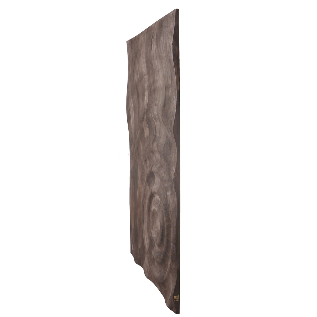 Panneau mural circulaire Mattin Brown en bois de manguier, rect PTMD