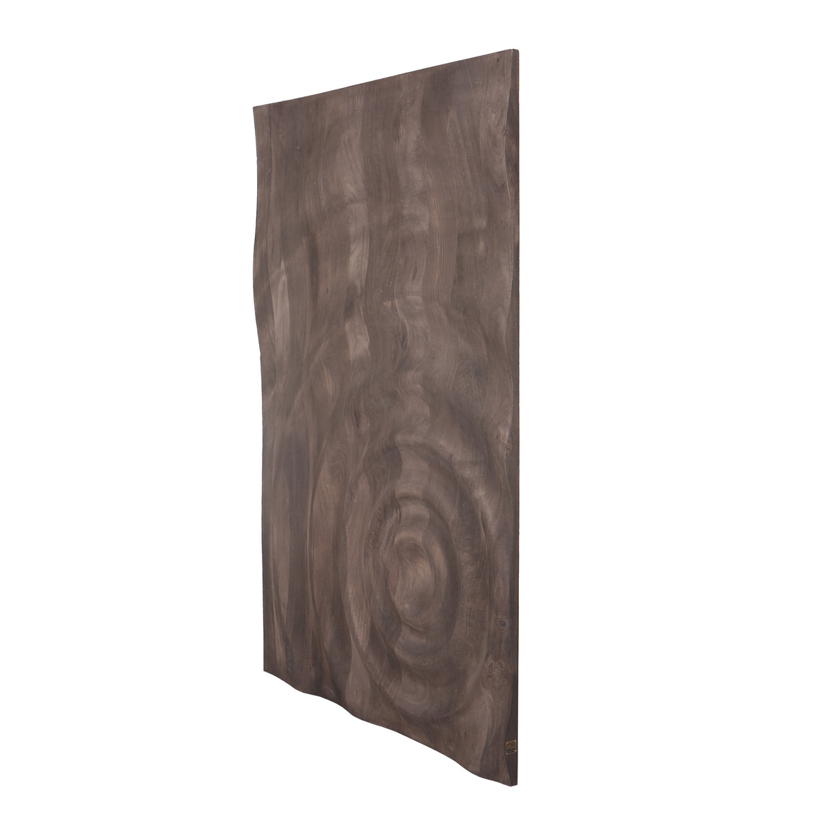 Panneau mural circulaire Mattin Brown en bois de manguier, rect PTMD