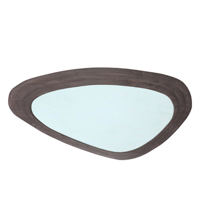 Santin Brown miroir triangle organique en bois de manguier PTMD