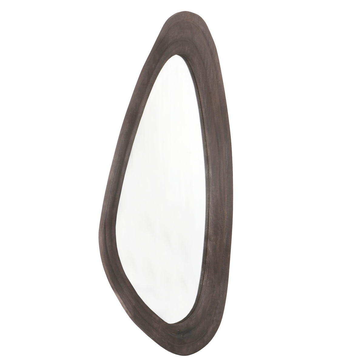 Santin Brown miroir triangle organique en bois de manguier PTMD