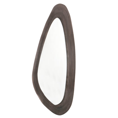 Santin Brown miroir triangle organique en bois de manguier PTMD