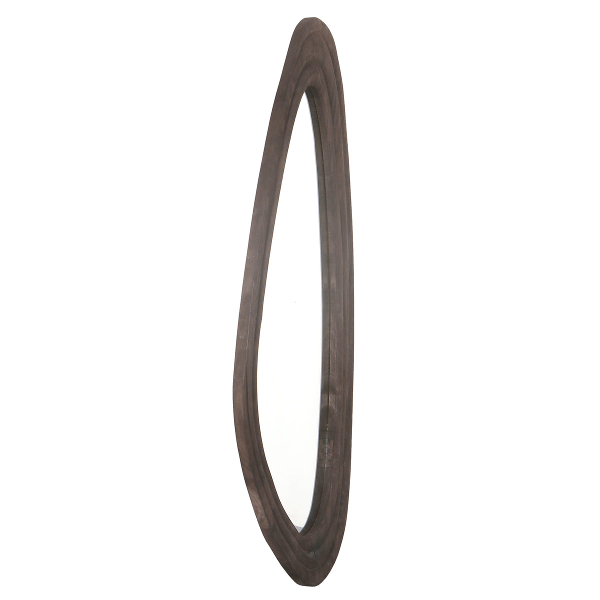 Santin Brown miroir triangle organique en bois de manguier PTMD