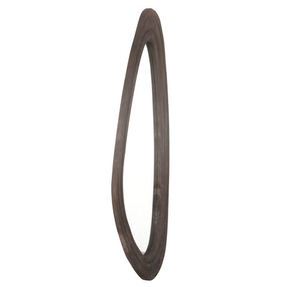 Santin Brown miroir triangle organique en bois de manguier PTMD