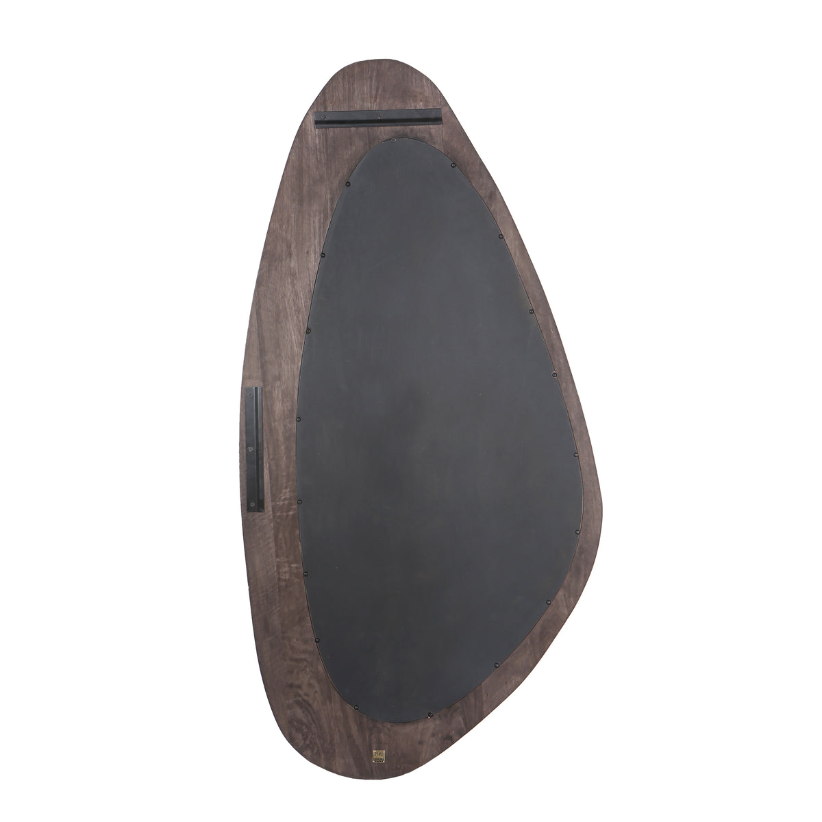 Santin Brown miroir triangle organique en bois de manguier PTMD