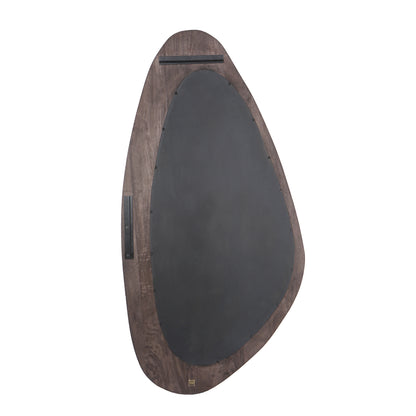 Santin Brown miroir triangle organique en bois de manguier PTMD