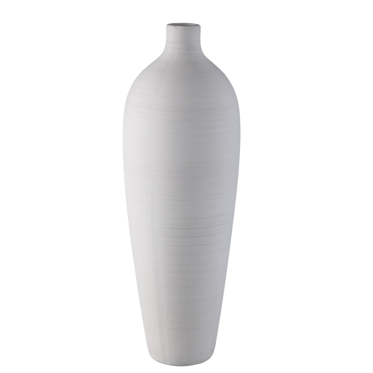 Vase bouteille Cavinn Céramique Blanc Ø24cm x H70cm PTMD