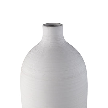 Vase bouteille Cavinn Céramique Blanc Ø24cm x H70cm PTMD