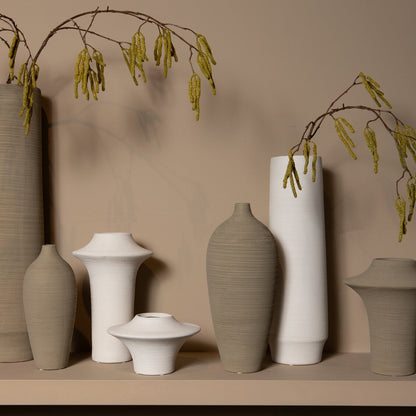 Vase bouteille Cavinn Céramique Beige Ø18cm x H49cm PTMD