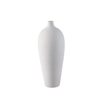 Vase bouteille Cavinn Céramique Blanc Ø18cm x H44cm PTMD