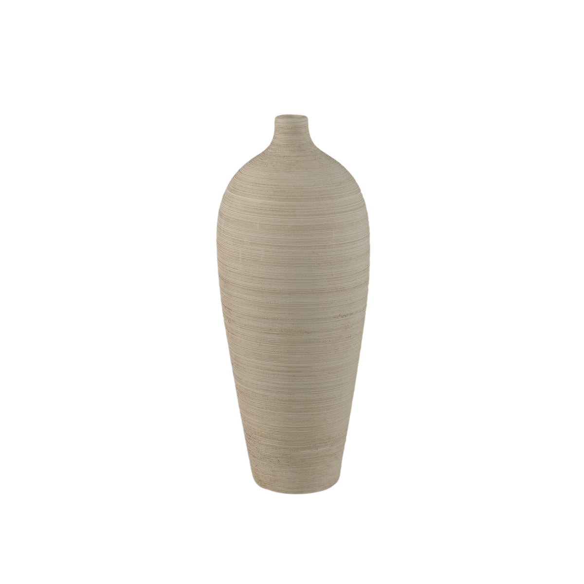 Vase bouteille Cavinn Céramique Beige Ø18cm x H44cm PTMD