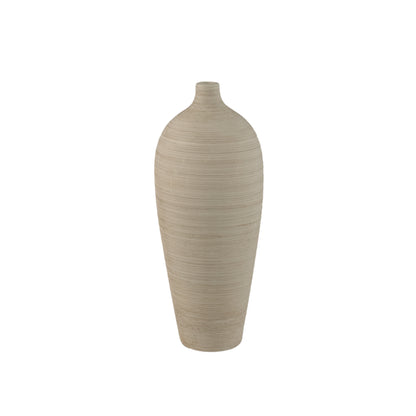 Vase bouteille Cavinn Céramique Beige Ø18cm x H44cm PTMD