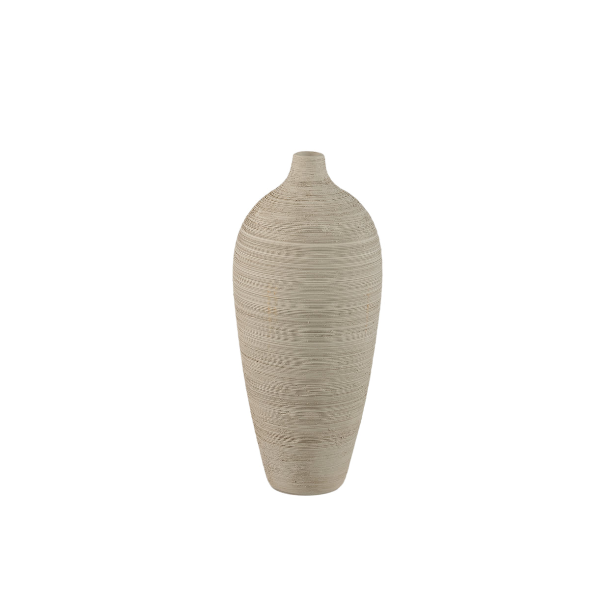 Vase bouteille Cavinn Céramique Beige Ø15cm x H35cm PTMD