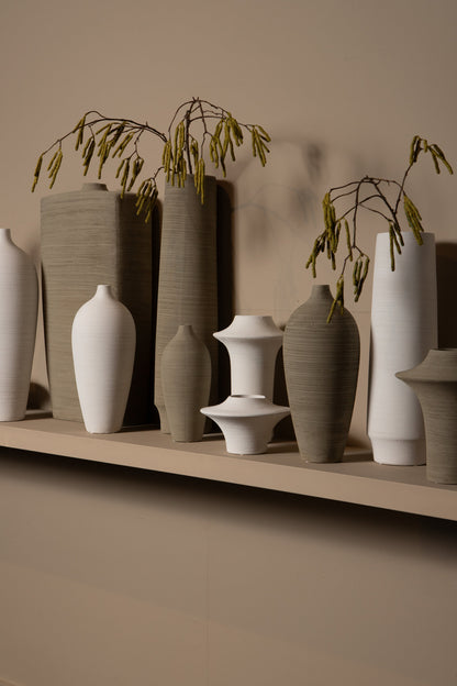 Vase bouteille Cavinn Céramique Beige Ø15cm x H35cm PTMD