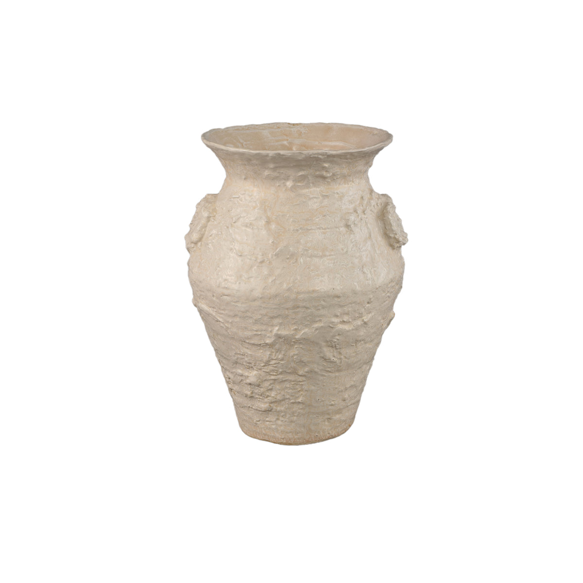 Pot Leandra Beige Rond Céramique Texture brute Moyen PTMD