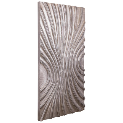 Panneau mural Reddie Wavvy marron brillant, grand modèle 80 x 160 cm, PTMD