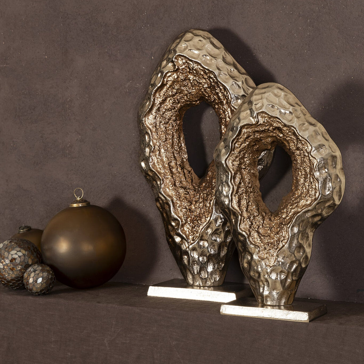Coolan Statue en Aluminium Coulé Ovale L PTMD