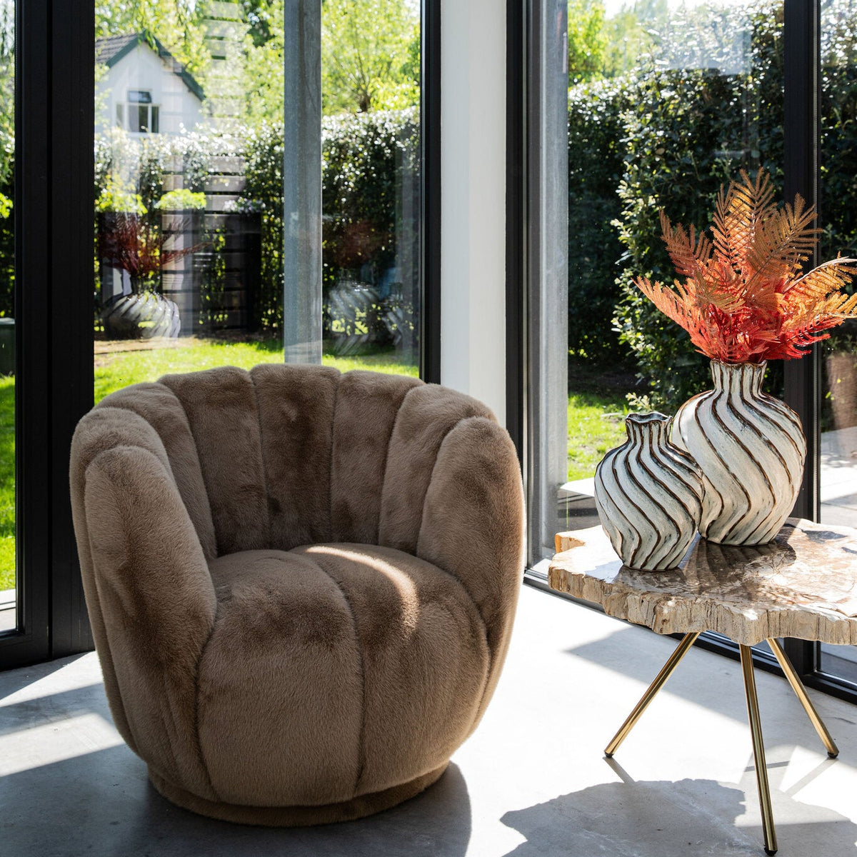 Fauteuil Furia Mocca Fur PTMD