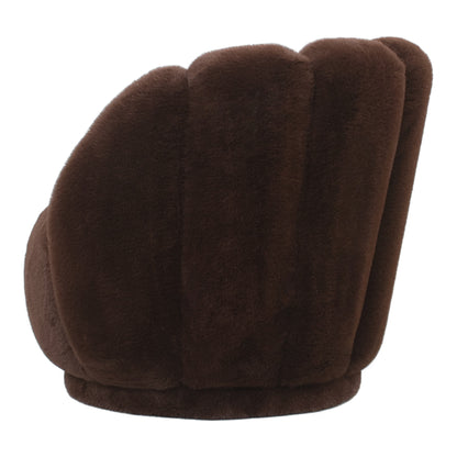 Fauteuil Furia marron foncé en fourrure PTMD
