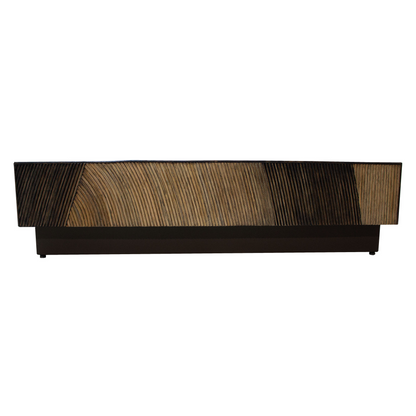 PTMD Casablanca Table basse marron carrée 120x120cm