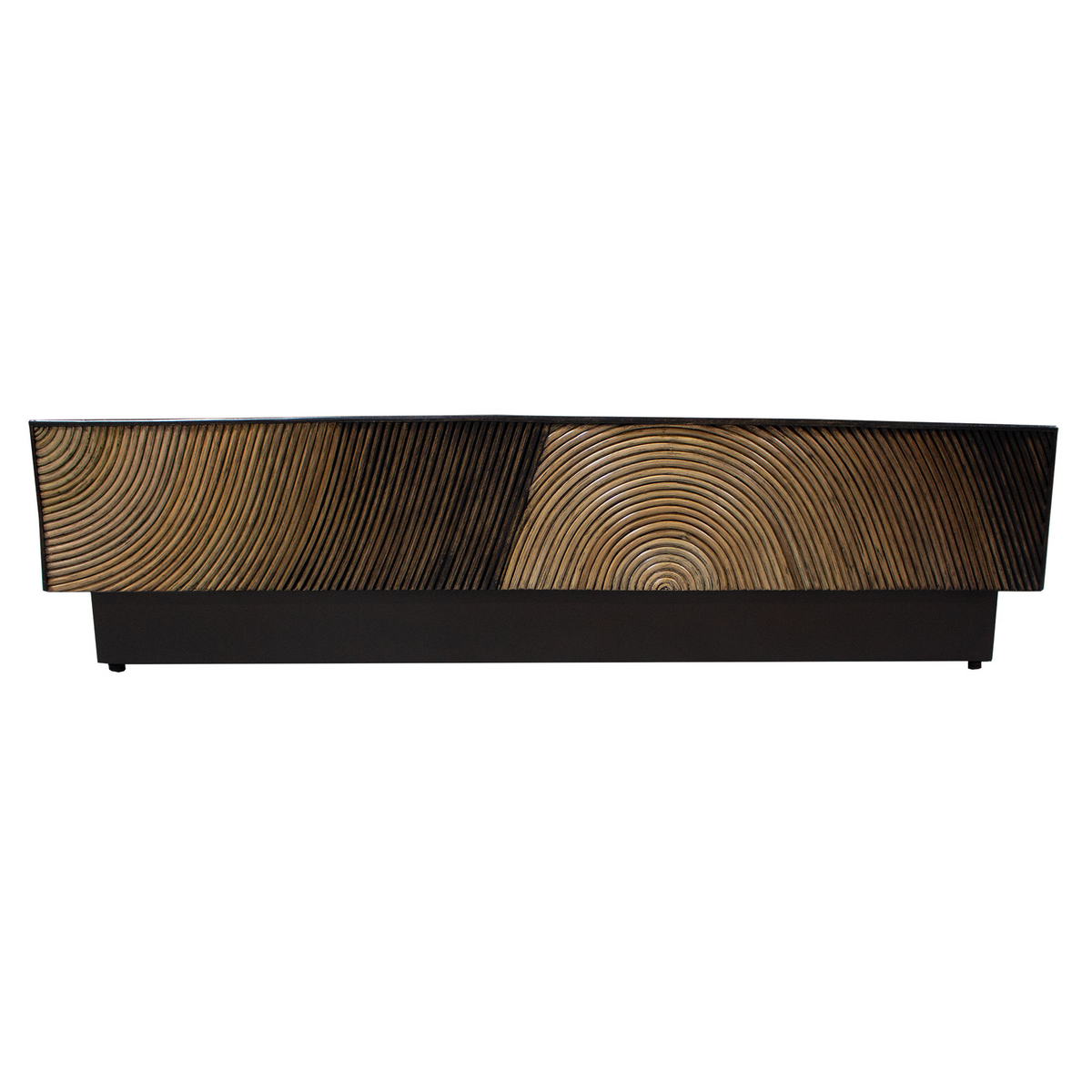 PTMD Casablanca Table basse marron carrée 120x120cm