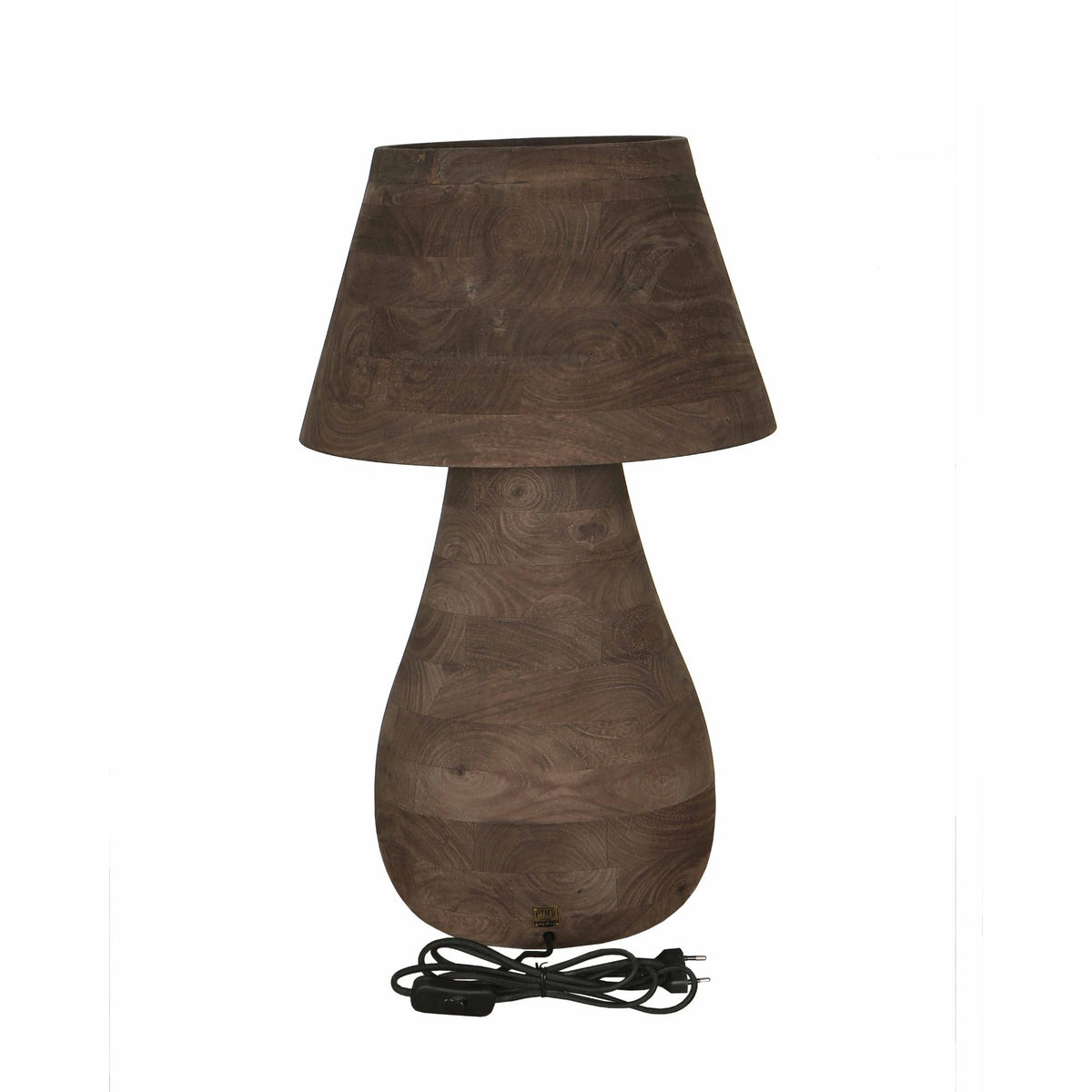 Lampe de table Peake Bois de manguier marron Large PTMD