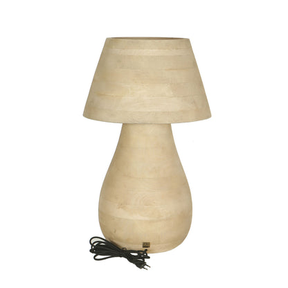Lampe de table Peake Bois de manguier naturel Large PTMD