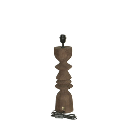 Lampe de table Elaine Marron Bois de Manguier Base Ronde PTMD