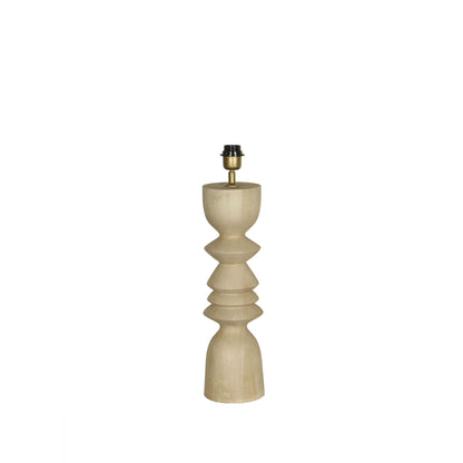 Lampe de table Elaine Bois de manguier naturel Base ronde PTMD