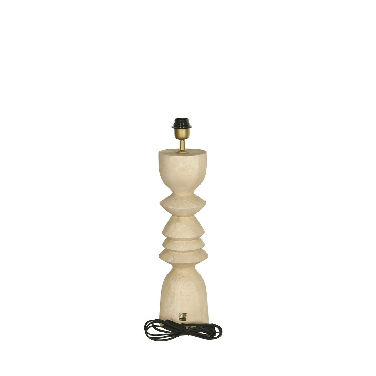 Lampe de table Elaine Bois de manguier naturel Base ronde PTMD