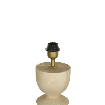 Lampe de table Elaine Bois de manguier naturel Base ronde PTMD