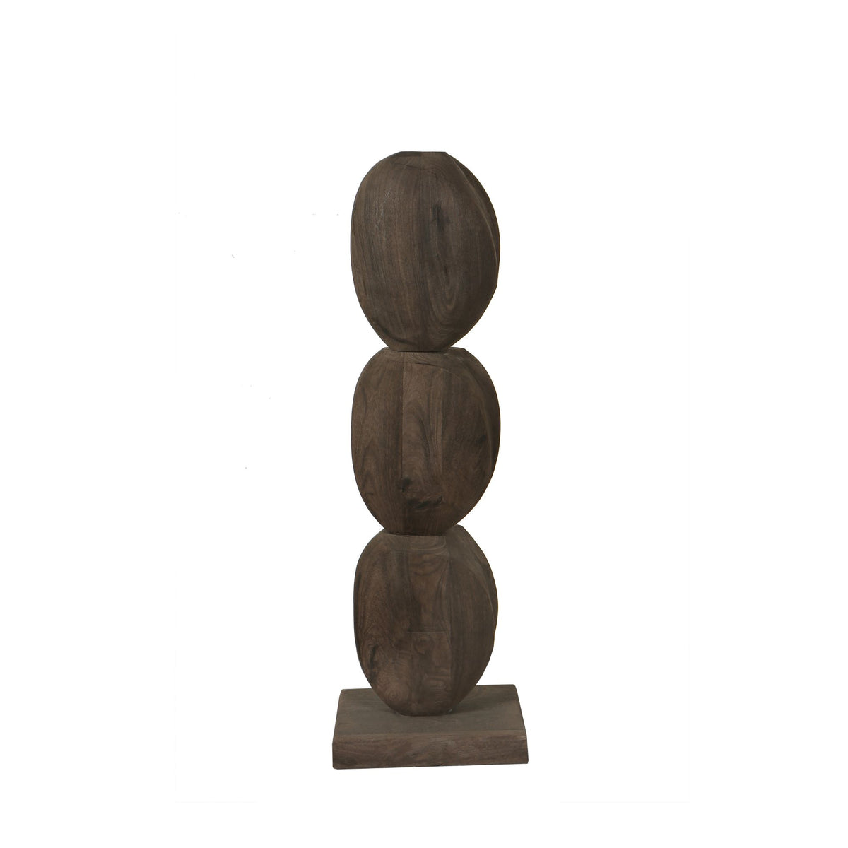 Statue ronde Kodey Brown en bois de manguier PTMD