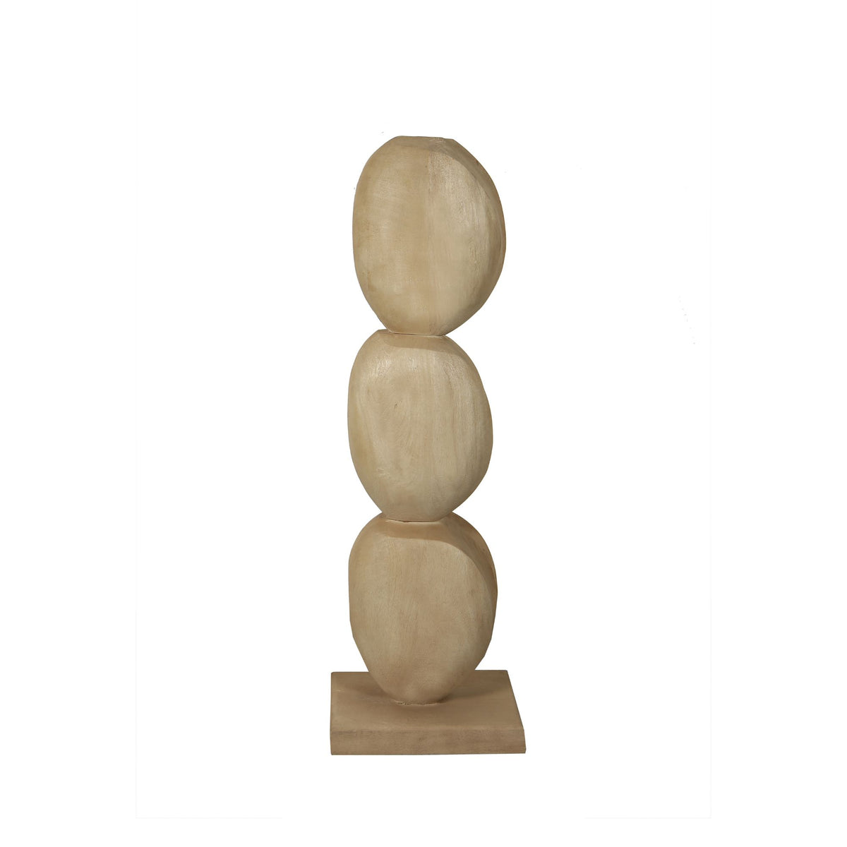 Statue ronde en bois de manguier naturel Kodey PTMD