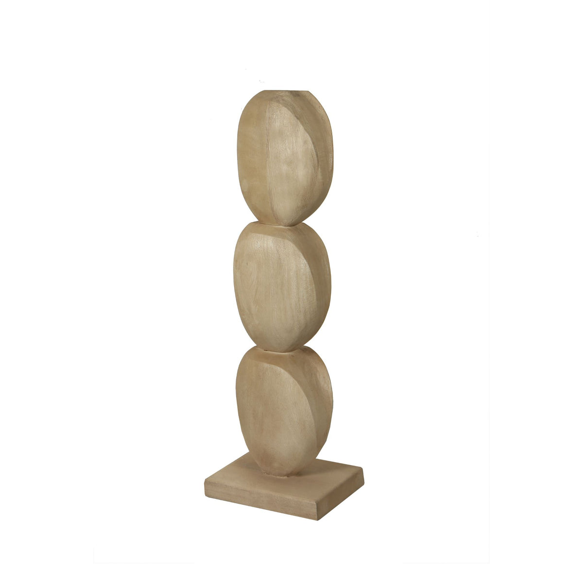 Statue ronde en bois de manguier naturel Kodey PTMD