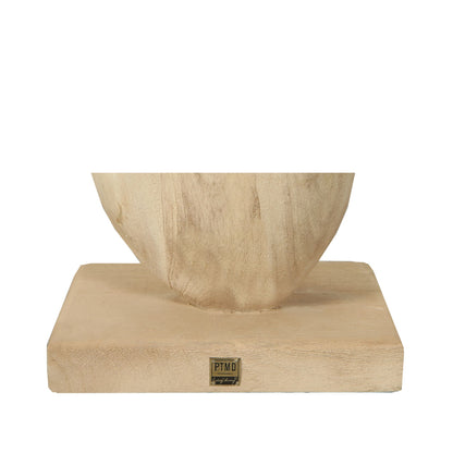 Statue ronde en bois de manguier naturel Kodey PTMD