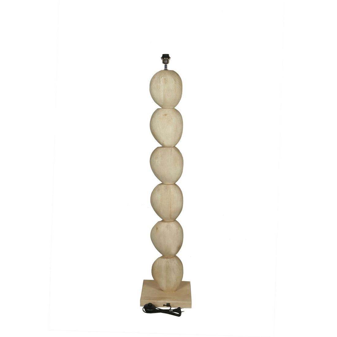 Lampadaire Kodey avec pied en bois de manguier naturel PTMD