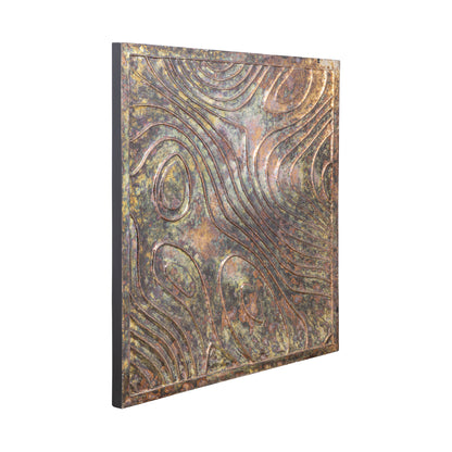 Panneau mural carré Connolly Oil Green Wood S PTMD