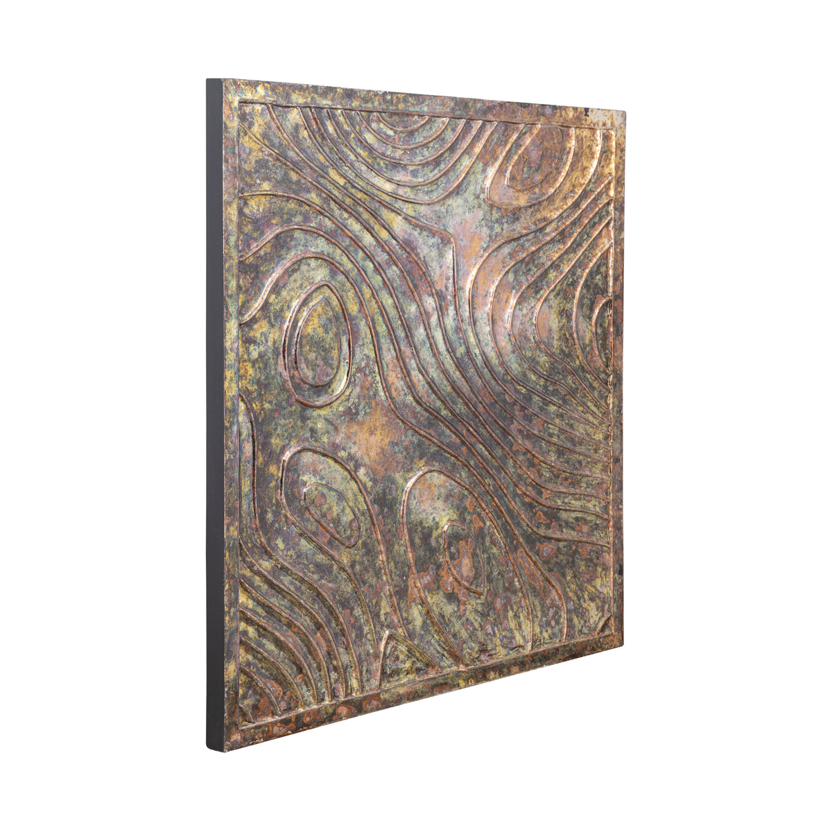 Panneau mural carré Connolly Oil Green Wood S PTMD