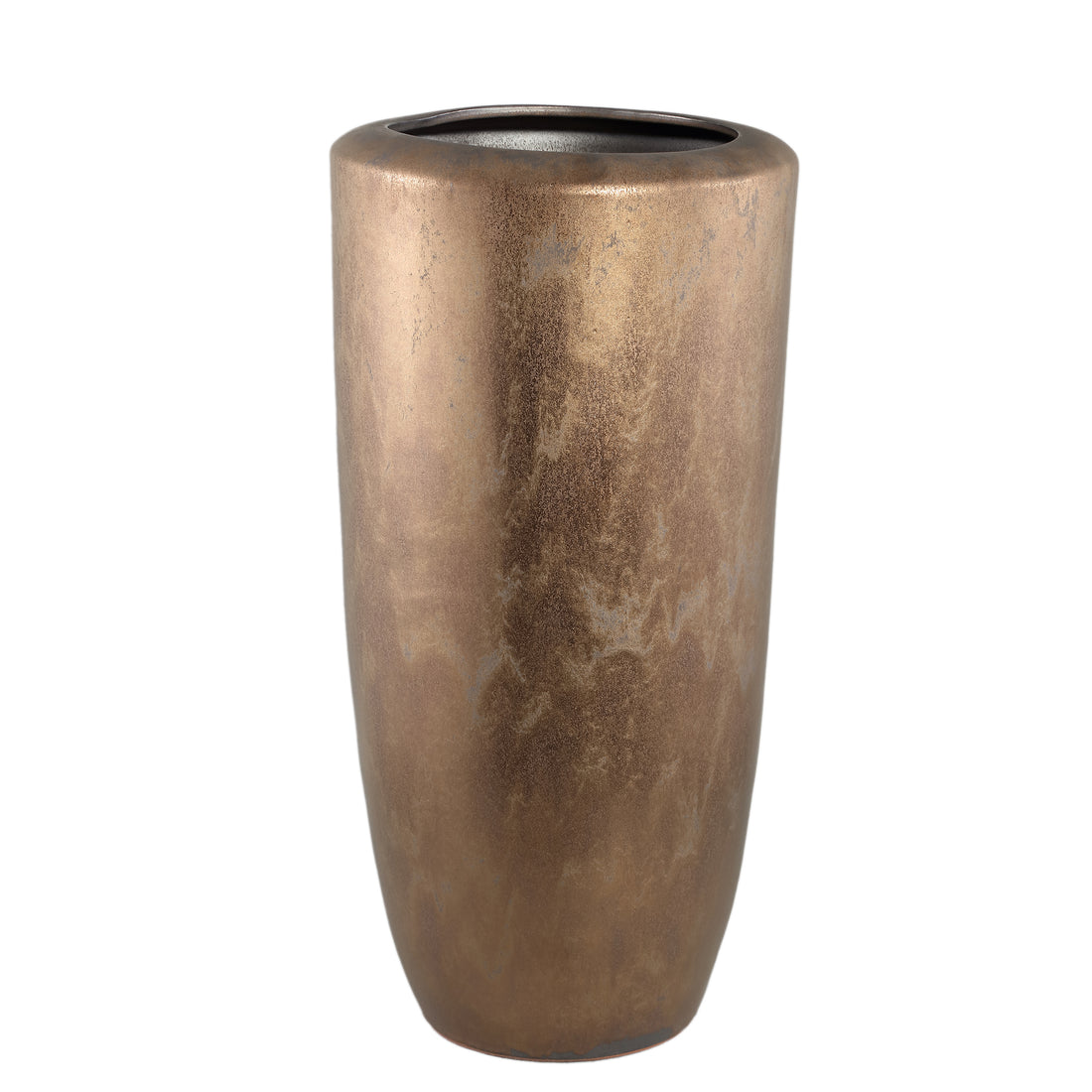 Kyleigh Bronze Rond Pot en Céramique Lisse High XL PTMD