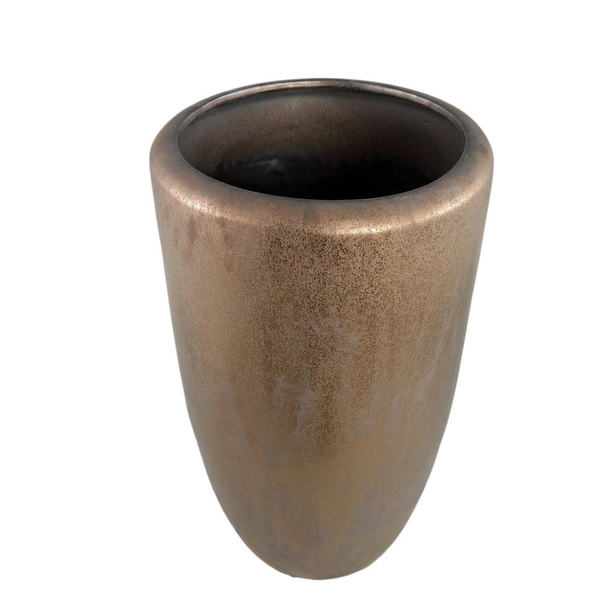 Kyleigh Bronze Rond Pot en Céramique Lisse High XL PTMD