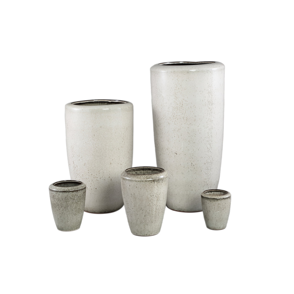 Kyleigh Pot rond en céramique beige Lisse H 35x58 cm PTMD