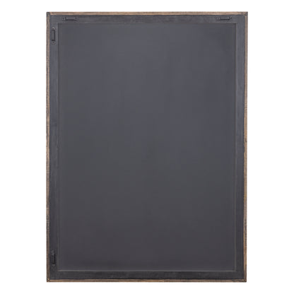 Panneau mural rectangulaire en bois noir Levya Motif rond PTMD