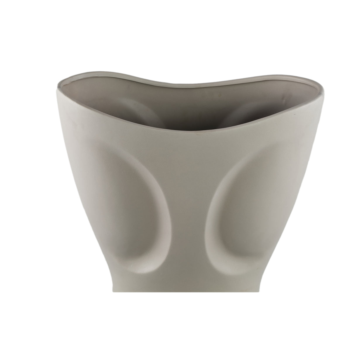 Vase ovale en céramique grise Dayna Large PTMD
