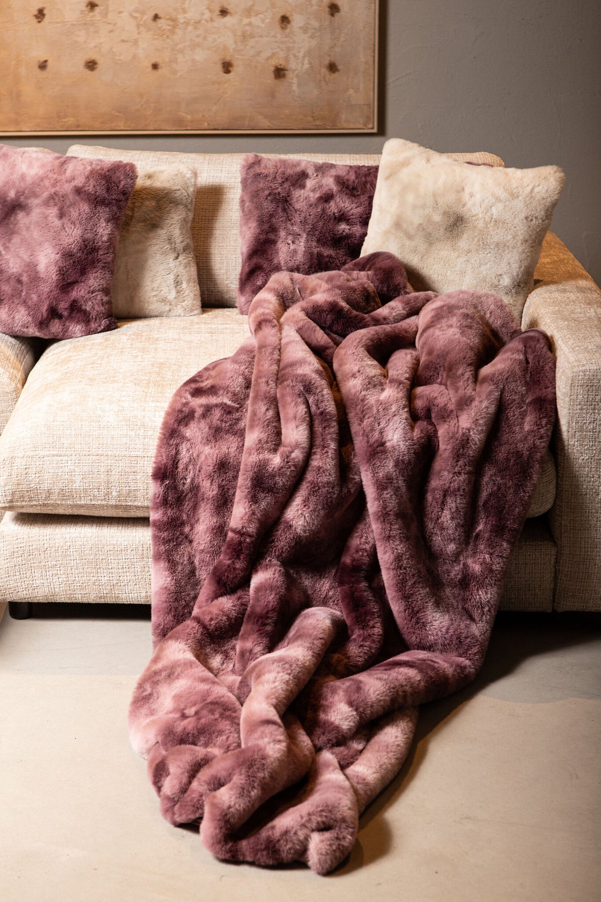 Coussin Linde Velours Bordeaux 60x40cm PTMD