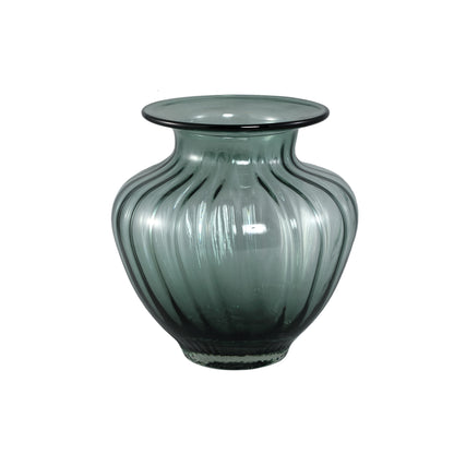 Vase Marlisha Teal Verre Grand Rond PTMD