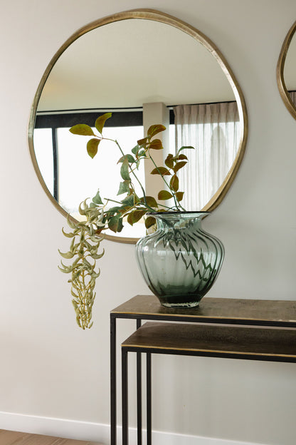 Vase Marlisha Teal Verre Grand Rond PTMD