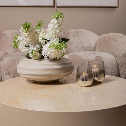 Casserole Kody Beige Stone Wash en alu coulé côtelée L PTMD