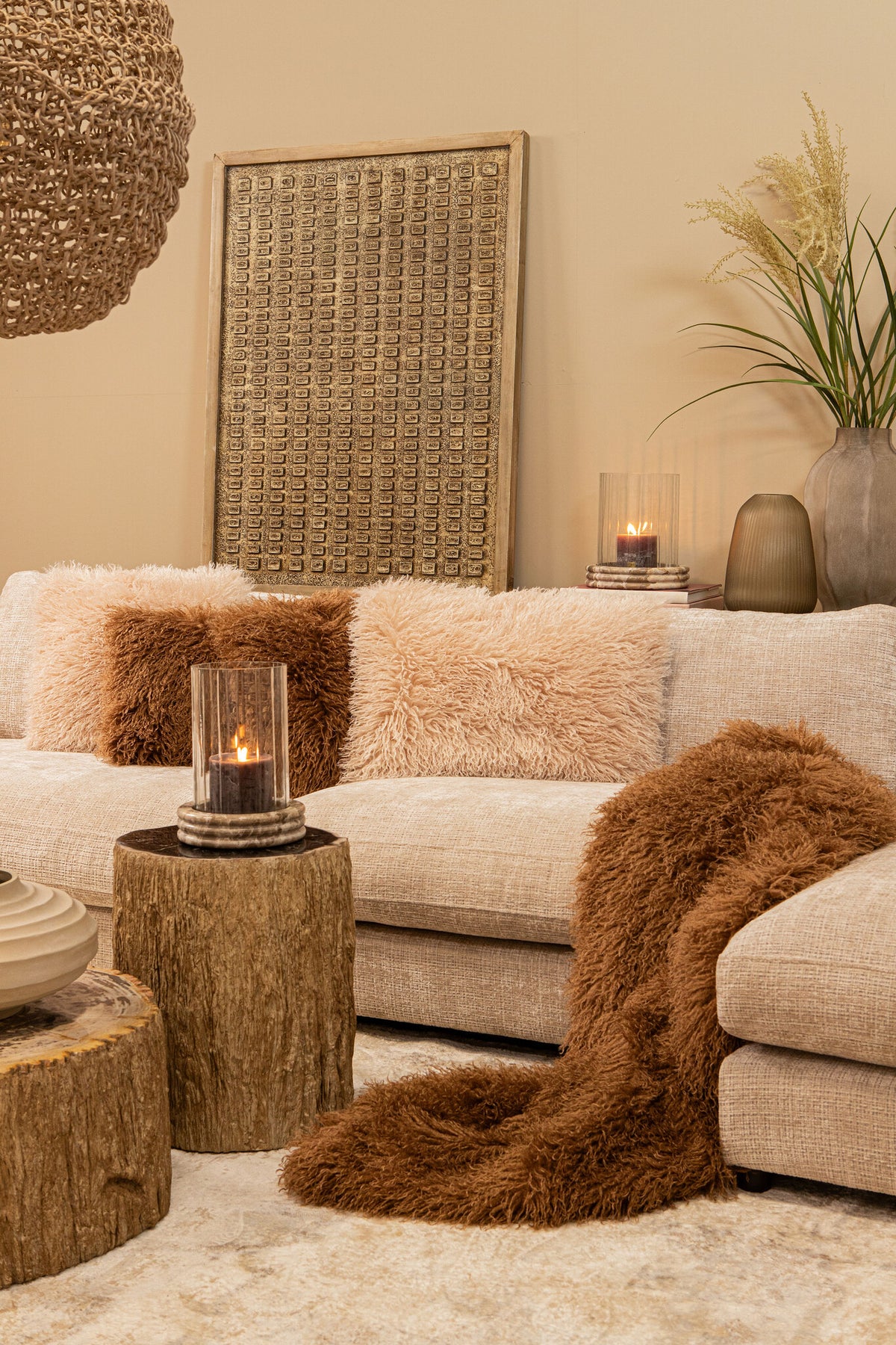 Casserole Kody Beige Stone Wash en alu coulé côtelée L PTMD