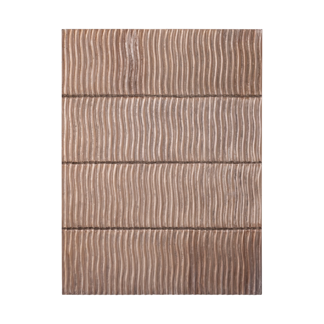 Panneau mural Seline Bronze MDF à rayures ondulées superposées S PTMD